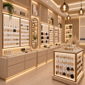 Custom Accessories Display Cabinet LED Retail Showcase for Fashion Boutique Store - Product Image 3
