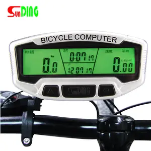 Bicicleta Tabela de Códigos de Controle Duplo SD-558C OdomWaterproof Luminoso Sem Fio LCD Display Digital de Bicicleta Computador de Bicicleta Odômetro