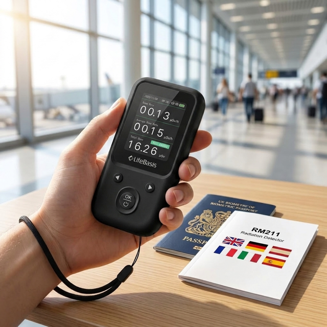 Portable Personal Radiation Detector | Rechargeable Geiger Counter for Travel & Home | Personal Easy-to-use Radiation Dosimeter