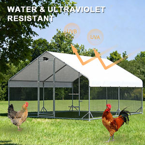 Enclos à poules en métal Strosen faciles à assembler avec couverture pour volailles de jardin - Product Image 1