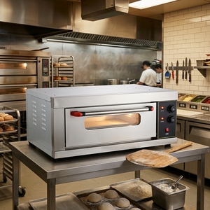 Equipo de Panadería Profesional, Horno Eléctrico de 1 Plataforma, Horno Industrial con Bandeja Extraíble, Horno Comercial para Pizza - Product Image 1