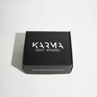 Caja de Cartón Corrugado Plegable para Envíos con Logotipo Personalizado en Negro Mate con Relieve y Laminado Mate, Apta para Calcetines