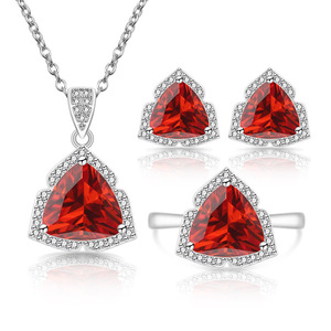 Conjunto de Joyería de Moda con Gemas de Zirconia en Colores de Tendencia 2026 <span class=keywords><strong>para</strong></span> Venta al por Mayor, Anillo, Collar y Pendientes <span class=keywords><strong>para</strong></span> <span class=keywords><strong>Mujer</strong></span>, Accesorios de Moda <span class=keywords><strong>para</strong></span> Fiesta - Product Image 6