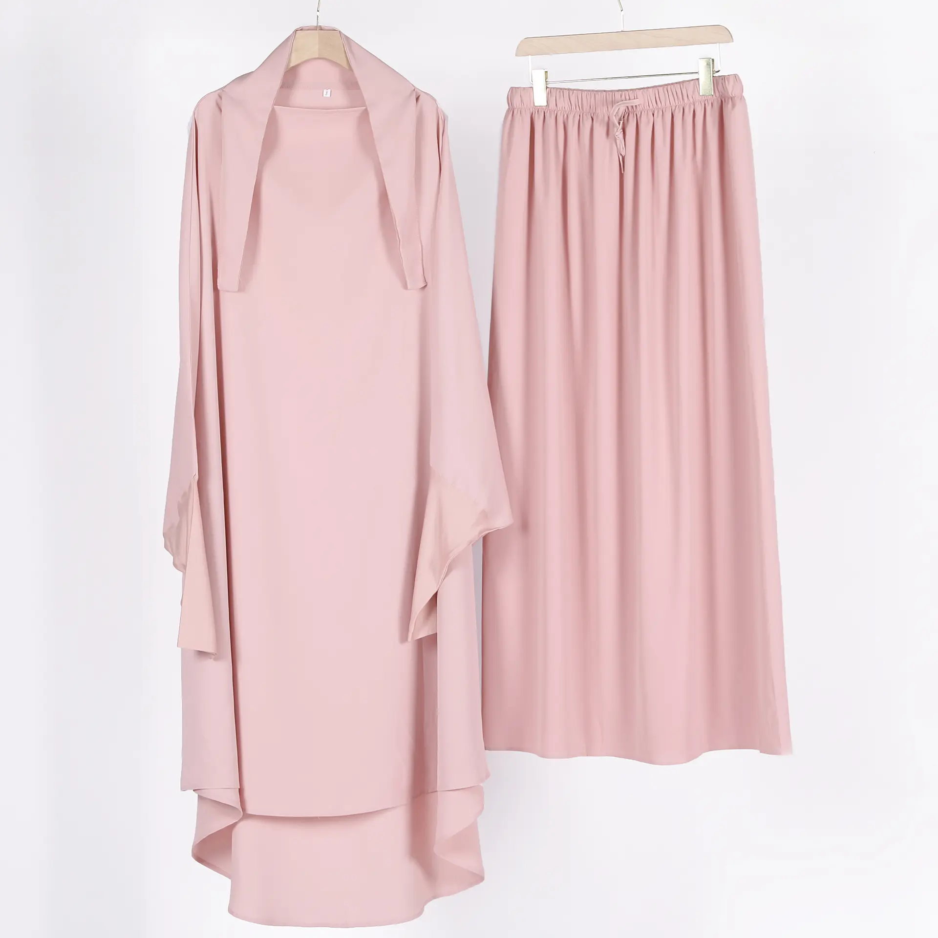 Conjuntos de oración para mujer musulmana, conjuntos de Jilbab de 2 piezas, falda larga Abaya Khimar, ropa islámica, ropa modesta turca de Jilbab Dubai