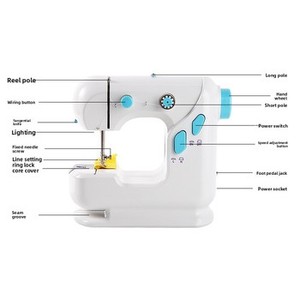 Machine à coudre portable mini 306, électrique, pour usage domestique, double fil, pour tissus épais, pour quilting - Product Image 4