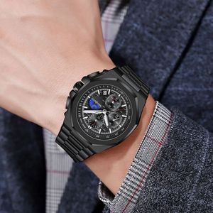 MAKA M <span class=keywords><strong>BAKO</strong></span> MK-5501 นาฬิกาข้อมือผู้ชายสุดหรูแบรนด์สแตนเลสสตีลเรืองแสงธุรกิจการเคลื่อนไหวของญี่ปุ่นนาฬิกาแฟชั่นใหม่สำหรับสุภาพบุรุษ - Product Image 5