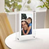 Cadre photo numérique transparent en acrylique de 7 pouces pour affichage d'images, d'œuvres d'art et de vidéos, idéal pour la vente en gros et le dropshipping