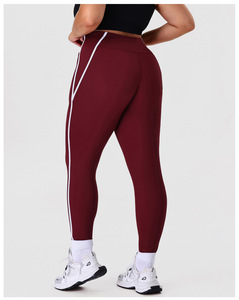 Новые стильные широкие леггинсы для йоги, утягивающие, с эффектом подтяжки ягодиц, высокоэластичные, для фитнеса, длиной 7/8, больших размеров - Product Image 5