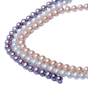 สร้อยคอมุกน้ำจืดทรงกลมเกือบสมบูรณ์ ขนาด 8-9 มม. เกรด AAAA สีขาวและชมพู รูปทรงมันฝรั่ง ขายส่งและขายปลีก จากผู้ผลิตโดยตรง - Product Image 5