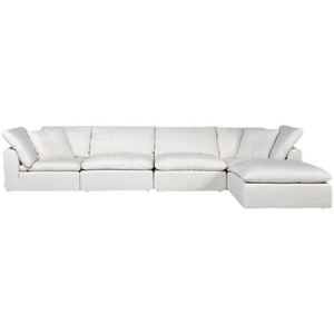 Sofá americano de tela R para sala de estar, color crema, blanco nube, sofá de tres plazas, sofá informal para apartamento, sofá recto personalizable - Product Image 1