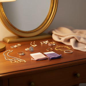 Borsa in velluto 10x13 cm colori assortiti 2 pezzi per conservare gioielli - Product Image 3