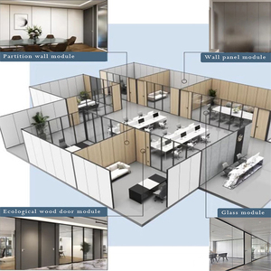 <span class=keywords><strong>Cloison</strong></span> Modulaire pour Bureau, Entrepôt, Salle Insonorisée – Installation Rapide et Facile, Démontable, Type Verre ou Bois - Product Image 6