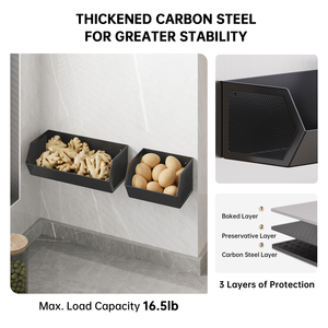 Cajas de almacenamiento montadas en la pared para cocina, cebollas verdes, todo tipo de artilugios mágicos, bastidores, cestas para verduras, frutas, condimentos - Product Image 5