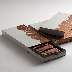 Роскошная коробка для шоколада из переработанного материала, упаковка из крафт-бумаги, подарочная коробка