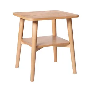 Ensemble de 2 tables d'appoint avec étagère étroite ronde océan table d'appoint table de chevet avec structure en métal ensemble de meubles modernes à chevalet