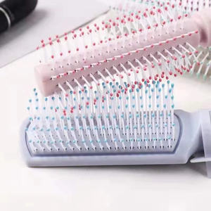 Pettine Circolare Professionale in Plastica Color Caramello per Massaggio e Styling dei <span class=keywords><strong>Capelli</strong></span>, Universale per <span class=keywords><strong>Uomo</strong></span> - Product Image 4