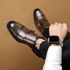 2025 nueva correa estilo de moda Zapatos de vestir de negocios para hombres italianos Chaussures <span class=keywords><strong>Montantes</strong></span> Pour Hommes En Cuir - Product Image 1