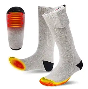Özel logo ısıtmalı çorap pil Powered rahat termo çorap