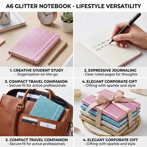 ODM Custom New Arrival Custom A6 Japanese Stationery <strong>Cute</strong> Printed Journal Gratitude <strong>Notebook</strong> Updodate Paper Cover <strong>Notebook</strong> - Product Image 2