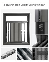 Fenêtres coulissantes triples en aluminium commercial, verre trempé, insonorisées, pour villa, hôtel, balcon, projet