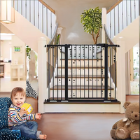 Barrière de sécurité pour bébé SJL en métal et PVC pour escaliers et salon, garde-corps anti-enfants pour les enfants de plus de 4 ans