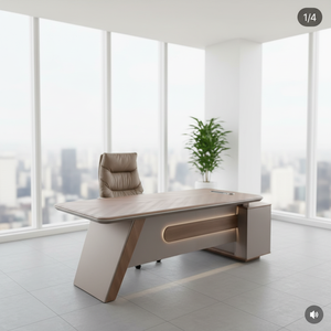 Escritorio Ejecutivo Moderno en Forma de L, Ecológico, Duradero, Diseño Modular de MDF, con Capacidad para 17 Notas de Texto (100 caracteres por línea) - Product Image 1
