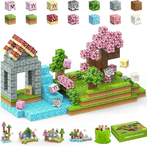 Cubo magnetico transfrontaliero Set da costruzione per Mini <span class=keywords><strong>il</strong></span> mio mondo Mc modello di stelo di casa del capo del villaggio - Product Image 6