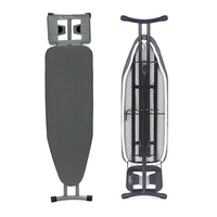Planche à repasser pliable en métal de grande taille, réglage de la hauteur sur 7 niveaux, table à repasser pour la lessive avec housse 100% coton