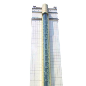 Mur-rideau en verre feuilleté 25mm-95mm, structure creuse moderne courbée avec installation sur site - Product Image 1