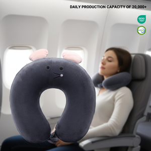 Almohada de Viaje para Cuello y Hombros, Antiácaros, con Bordado Personalizado de Animales, para Viajes en Avión y Tren - Product Image 1