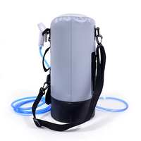 Ensemble de douche solaire portable pour la plage Camping randonnée voyages sac en plastique avec pompe à pied à pression
