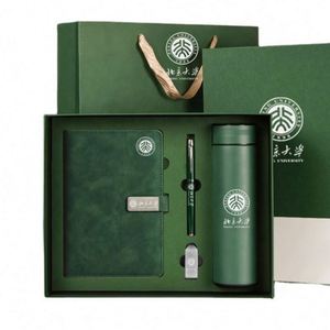 Sets de Regalo de Cuadernos de Piel Sintética PU Corporativos al por Mayor con Botella, Cuaderno de Lujo Personalizable A5, Caja de Regalo con Bolígrafo y USB - Product Image 2