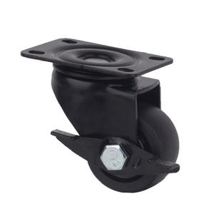 स्विस प्लेट फर्नीचर कैस्टर ब्रेक पॉलीयुरेथेन के साथ 4 के सेट के फर्नीचर कैस्टर - Product Image 3