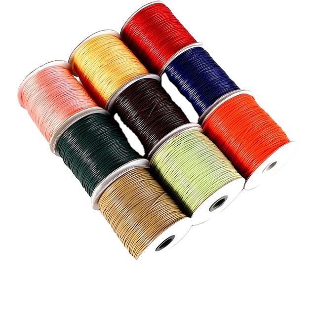 Wholesale Wax Cotton Rope Tube-Packaged Handmade DIY Lanyard Bracelet Weaving 1mm Colored Jade Pendant Korean Wax Thread