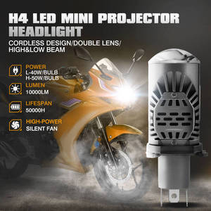 Brieyes Auto A10 Mini projecteur haute puissance H4 50W Plug & Play ampoule LED pour moto 5000LM feux de croisement 6000K AC/DC9V-60V - Product Image 6