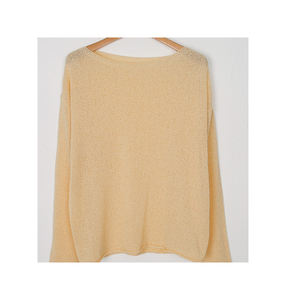 Vêtements en tricot de haute qualité pour les vacances produits professionnels imprimer tricoté vêtements quotidiens oeil bateau cou coupe ample tricot - Product Image 4