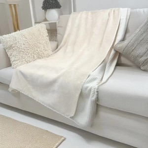 Fluffery Ultra-Soft Luxury All-Season Milk Flannel Velvet Waffle Weave Queen Size Throw Blanket - Product Image 1
