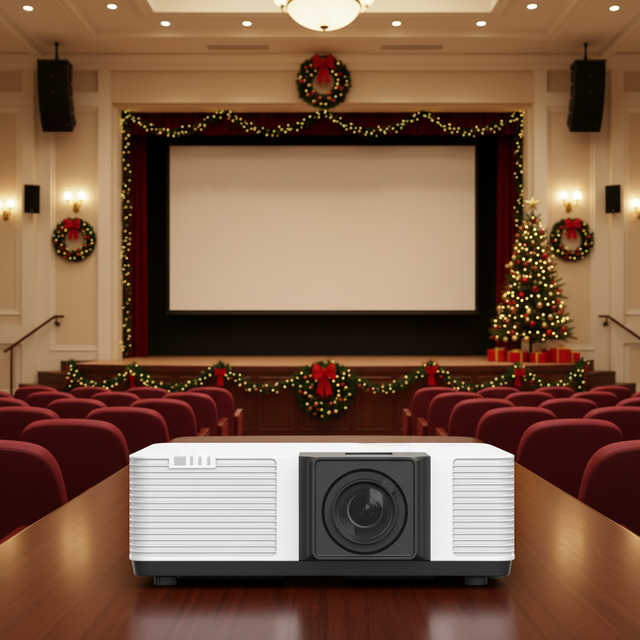 DLP High-brightness Laser Projector 4K for Business&Education Keystone Function 4K WiFi Connected 6500-7000 Lumens LE-FU650