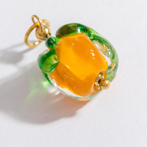 Accessori per Gioielli Fai-da-Te in Acciaio Inox, Ciondolo a Forma di Frutta Fresca in <span class=keywords><strong>Vetro</strong></span> di <span class=keywords><strong>Murano</strong></span> Lavorato a Mano per Orecchini e Bracciali - Product Image 4