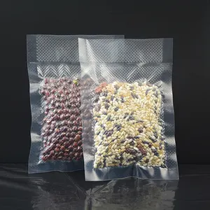 Fornecedor de fabricação sacos de armazenamento a vácuo para alimentos em relevo saco selador a vácuo saco de silicone para assar pão com vedação térmica de PE com estampa