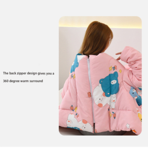Nueva Edredón Plegable Gruesa y Usable Tipo Almohada para Dormitorio Familiar, Edredón de Invierno con Mangas - Product Image 5