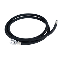 Tuyau d'évier extractible en nylon noir tressé NP1-02, raccord rapide F1/2, articulation universelle à 360 degrés, 2MPa, 120-200cm