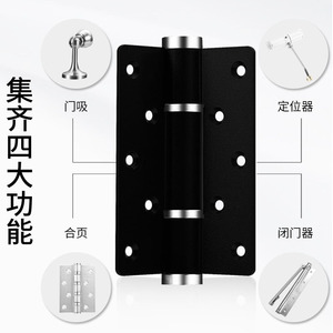 Bisagras ocultas para puertas, bisagra hidráulica de 180 grados, aleación de aluminio, cierre suave para puertas de muebles - Product Image 4