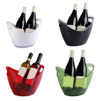 Seau à glace à champagne avec logo personnalisé, lumières LED, seau à glace à vin de qualité supérieure avec lumières LED, refroidisseur à champagne en plastique