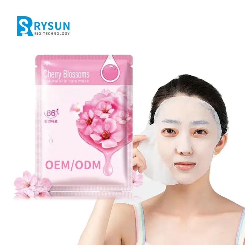 Japanische Sakura Crystal Pink Gesichts maske OEM Aufhellende Poren schrumpfen Revit alisie rende kosmetische Gesichts maske