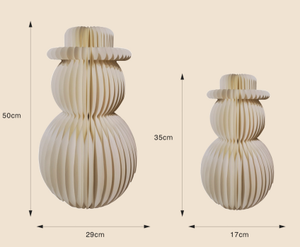 Abat-jour en papier <span class=keywords><strong>origami</strong></span> minimaliste blanc en forme de champignon de bonhomme de neige créatif à succès - Product Image 2