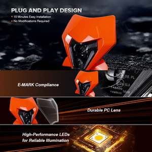 Phare LED Emark avec masque lumineux pour KTM Enduro 350 500 <span class=keywords><strong>EXC</strong></span>-F 150 250 300 XC-W 450 XCF-W 2024 2025 2026 - Accessoires de carénage - Product Image 5