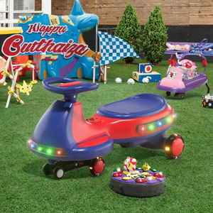 Carro Elétrico com Pedal e Luzes, Bateria Recarregável, Carro de Balanço <span class=keywords><strong>2</strong></span> em 1, Brinquedo de Montar com <span class=keywords><strong>2</strong></span> Velocidades e Rodas que Não Rolam - Product Image 6