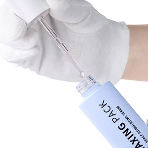 Emballage cosmétique de soins de <span class=keywords><strong>la</strong></span> peau 30ML cylindre torsadé bouton poussoir cheveux de verre <span class=keywords><strong>barbe</strong></span> huile essentielle sérum bouteille avec bouchon à vis - Product Image 4
