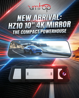Caméra de tableau de bord de voiture Ultra HD avec écran IPS 10 pouces, double canal 4K+1080P, WiFi, application Viidure, GPS en option, vision nocturne, capteur G
